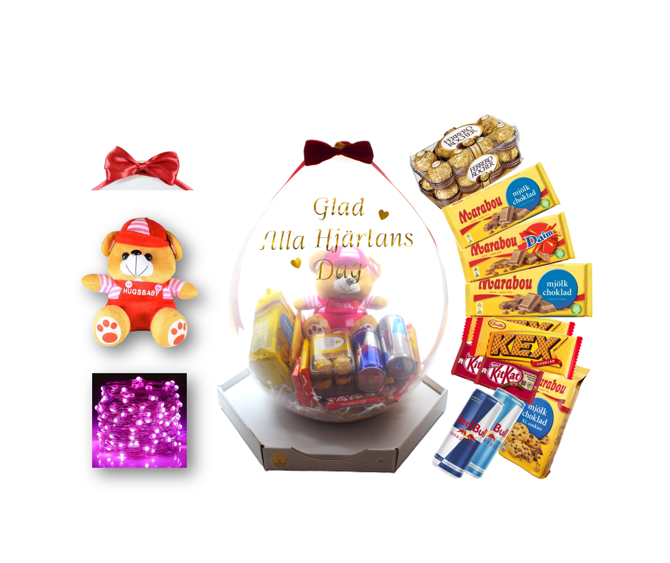 Presentfyllda Ballonger Alla Hjärtans Dag - Standard