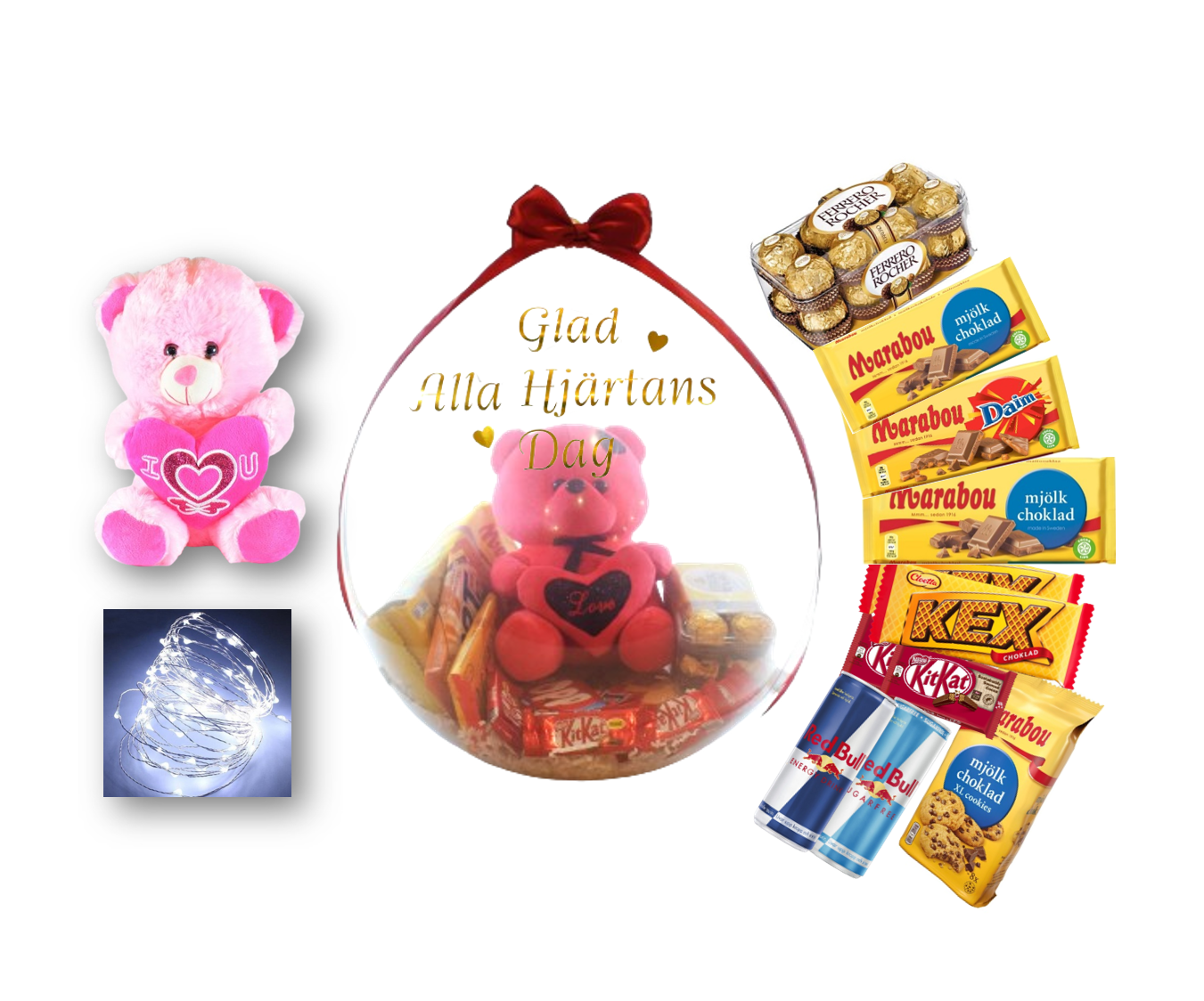 Presentfyllda Ballonger Alla Hjärtans Dag - Exklusiv