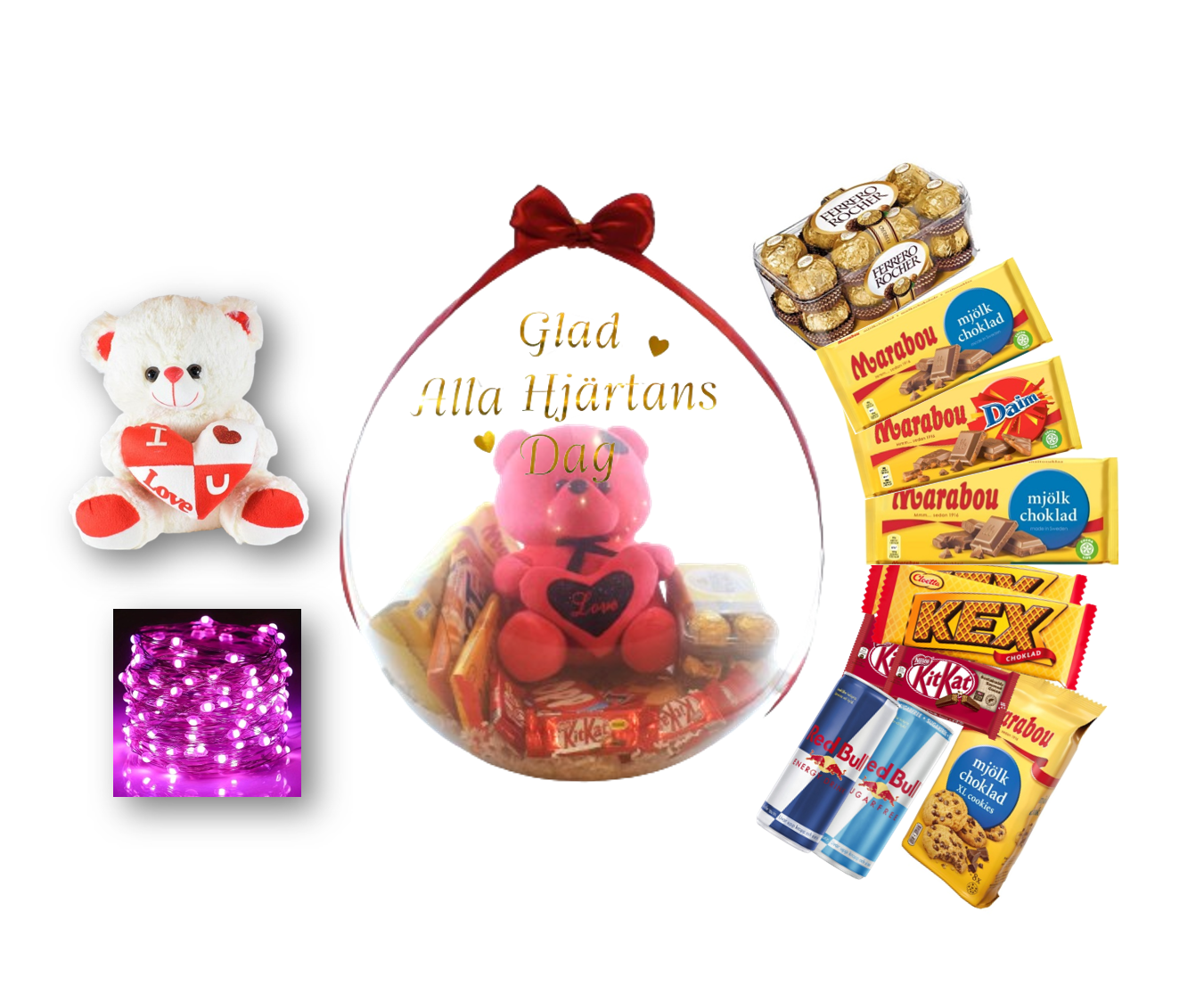 Presentfyllda Ballonger Alla Hjärtans Dag - Exklusiv