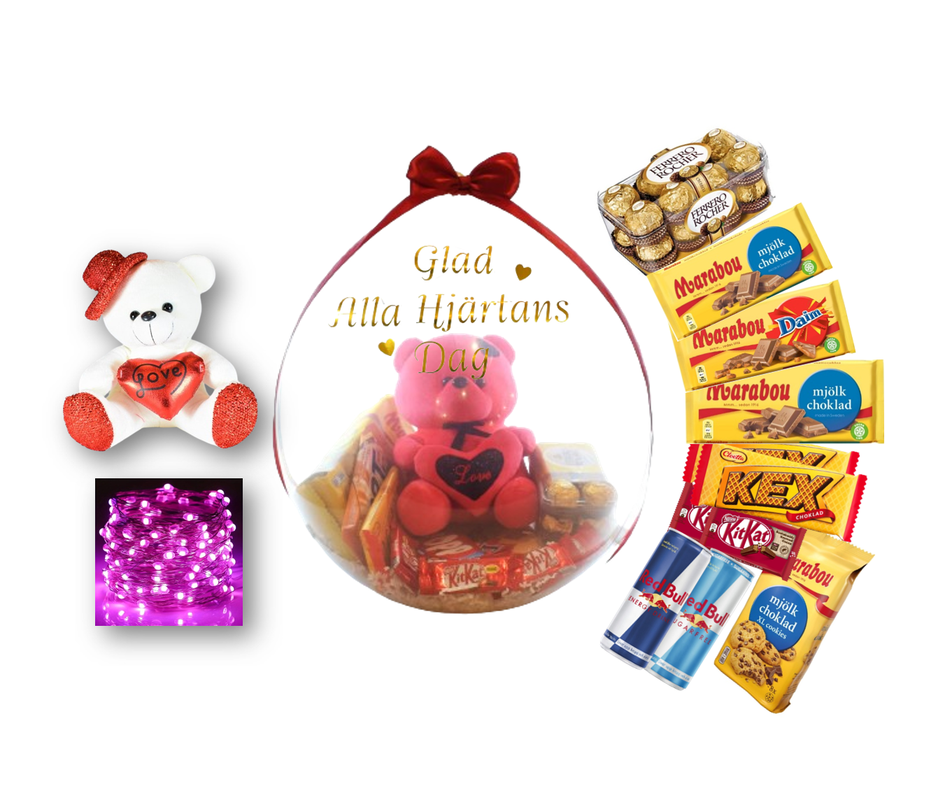 Presentfyllda Ballonger Alla Hjärtans Dag - Exklusiv