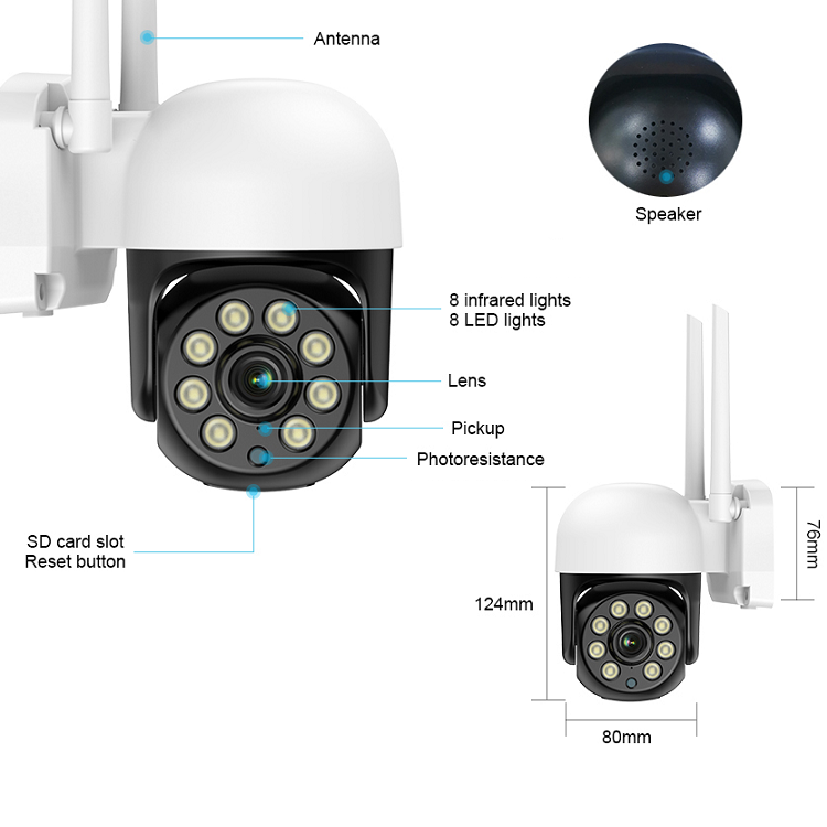 Nexcam™ Eagle motoriserad och vattentålig wifi övervakningskamera