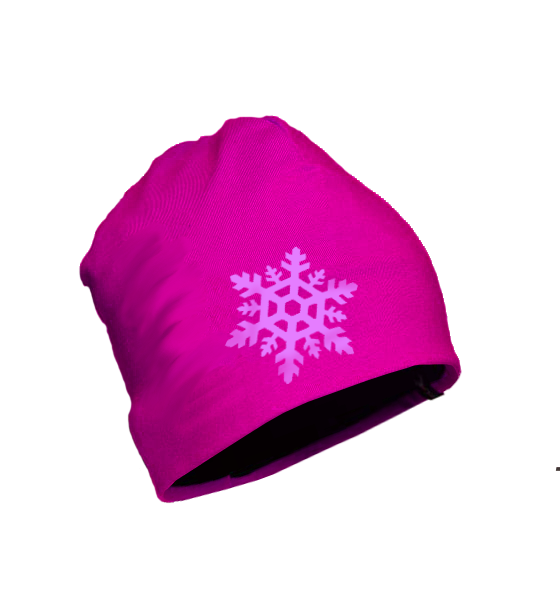 Fleecefodrad mössa med snöflinga