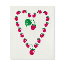Dishcloth - Raspberry heart