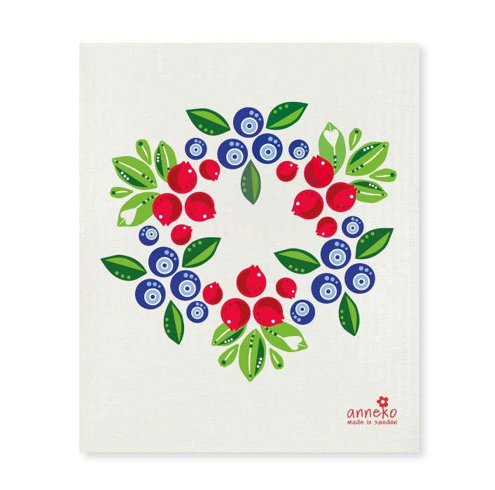 Dishcloth - Berry wreath