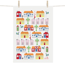 Tea towel - Swedish cottages