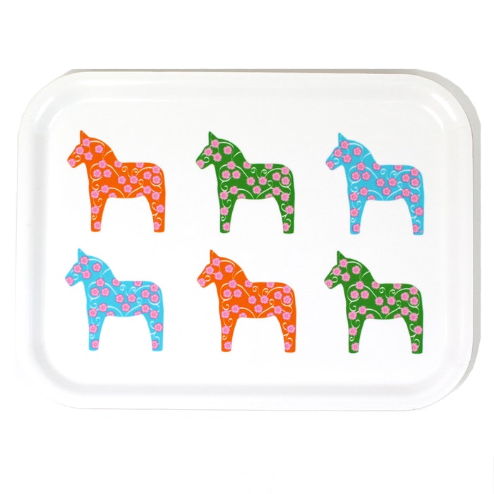 Tray - Dala horses floral