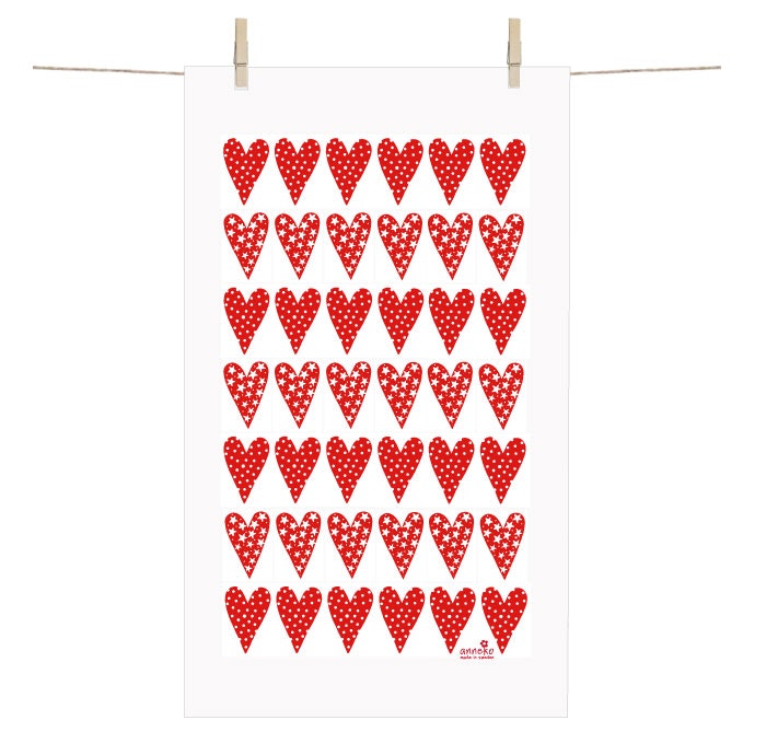 Terry towel - Hearts