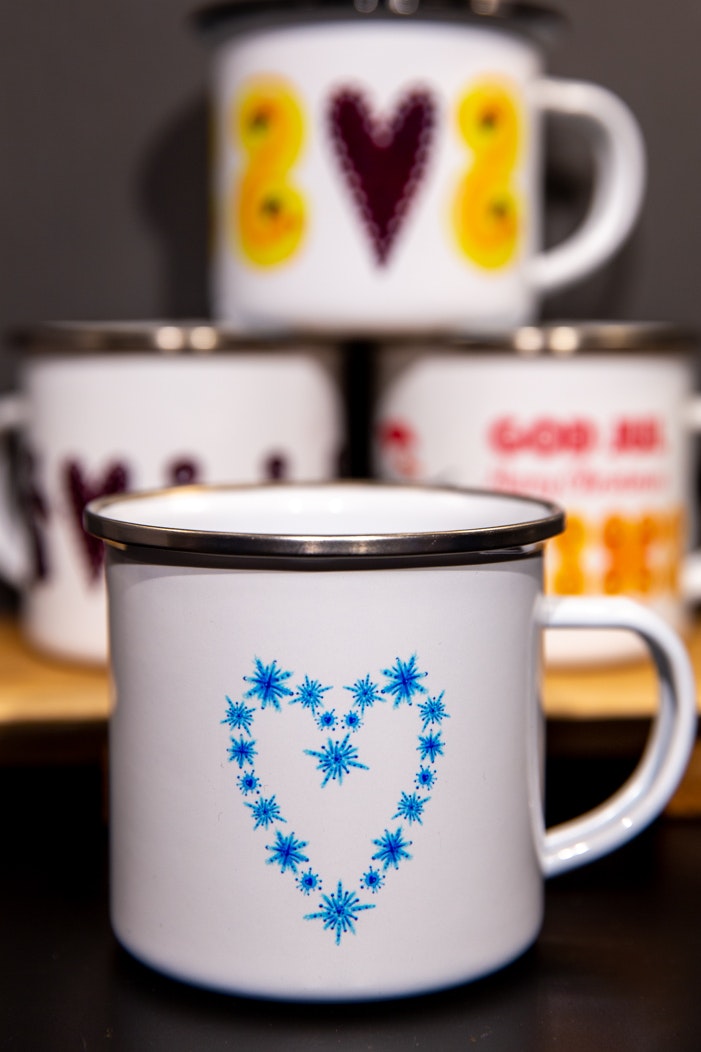 Designmugg - Snöflingehjärta