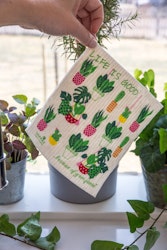 Dishcloth - Life is good, potted plants