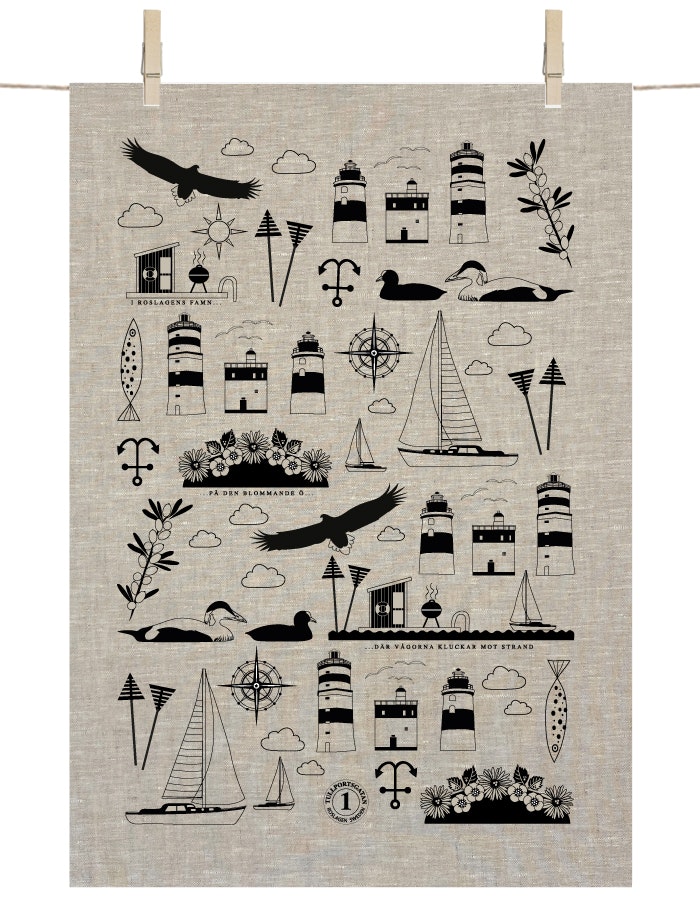 Tea towel - In the arms of Roslagen