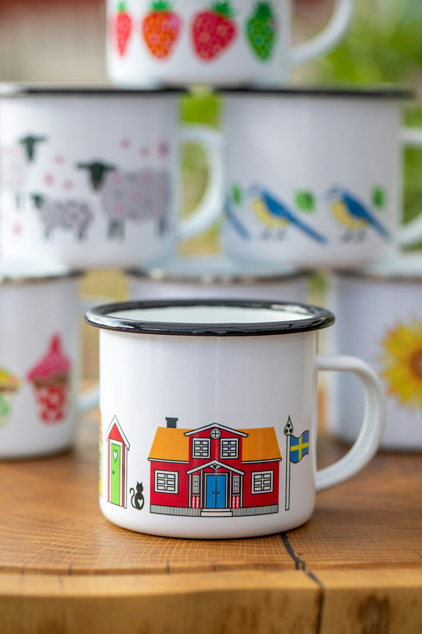Designmugg - Svenska stugor