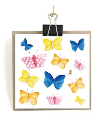 Stort kort med kuvert - Fjärilar