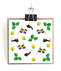 Stort kort med kuvert - Studenten svenska flaggan