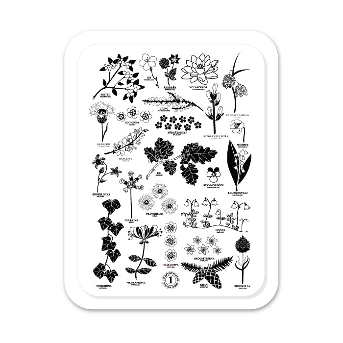 Tray - Province flowers of Sweden
