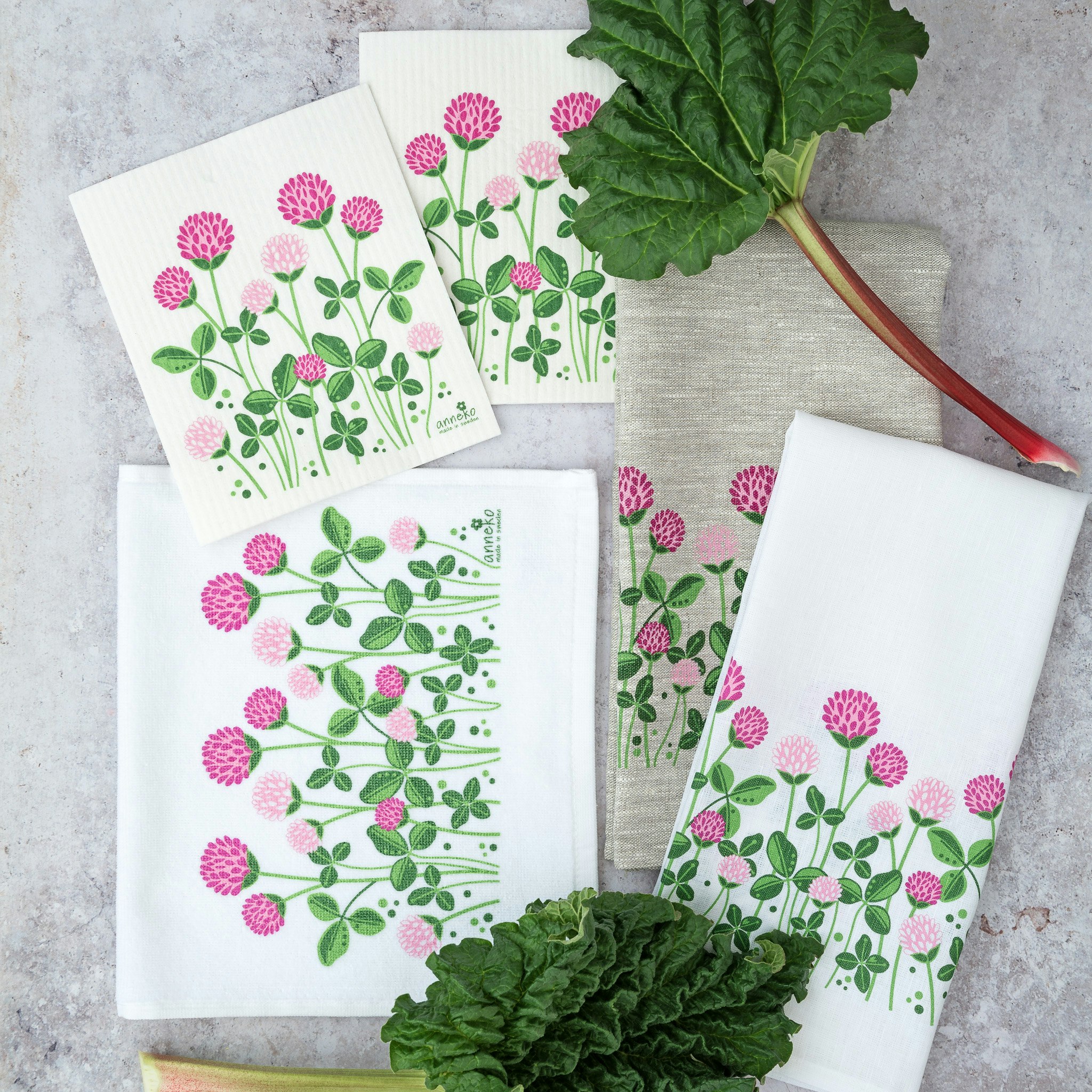 Terry towel - Red clover
