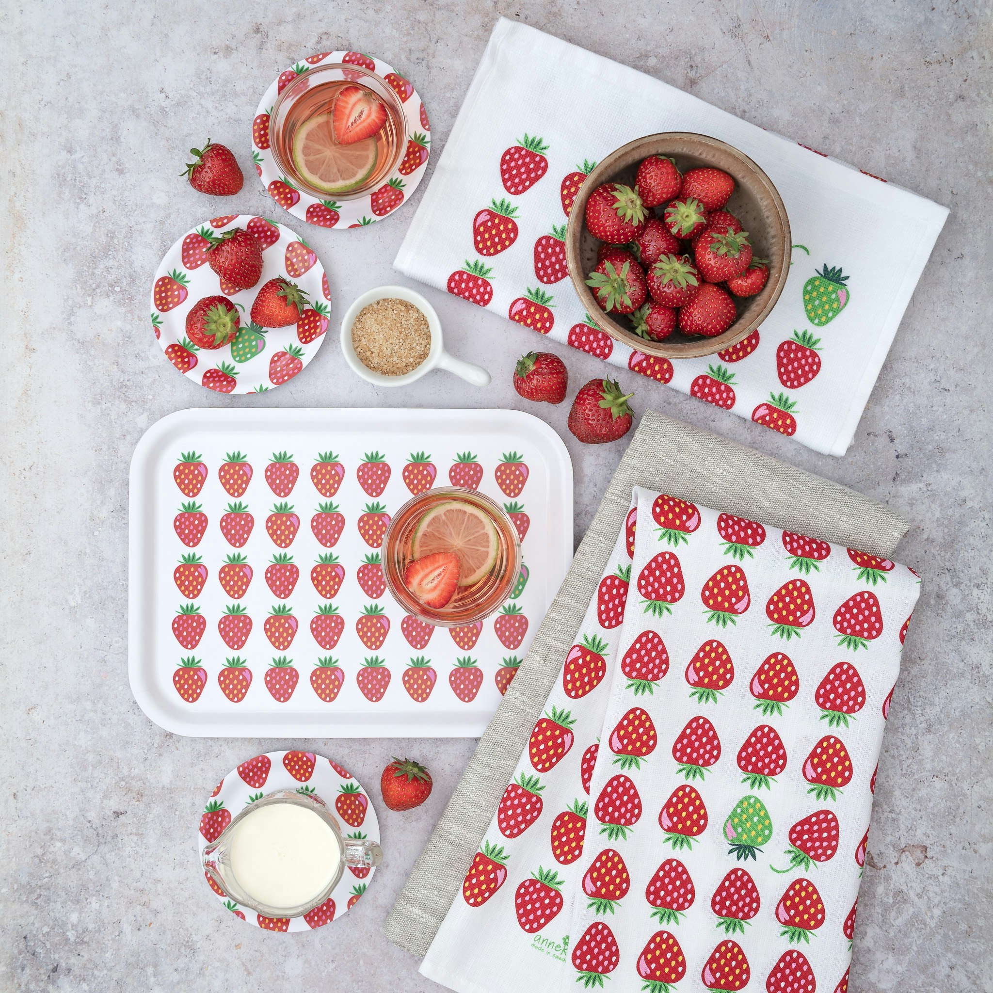 Terry towel - Strawberry