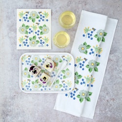 Bricka - Sommarblomster