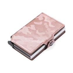 Card Holder Camouflage RFID Pink Wallet Leather Metal