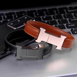Laddkabel Armband USB 2.0 to Iphone Läder Brun