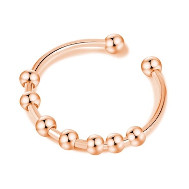 Anti Stress Ring Justerbar i Rostfritt stål Rose Gold Stressring