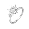 Anti Stress Ring Sterling Silver S925 Roterande Spinner