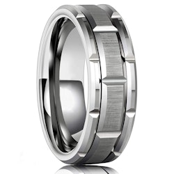 Ring Herr Grov Fasad Kant Stainless Steel Silver