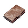 Korthållare Kamouflage RFID Brun Plånbok Läder Metall