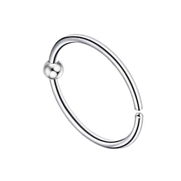 Anti Stress Ring Rostfritt stål Silver Stressring 1 Pärla