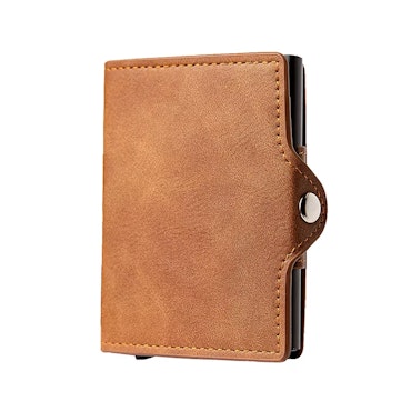 RFID card holder with Pop-up function Brown