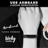 Laddkabel Armband USB 2.0 to USB Type-C Svart