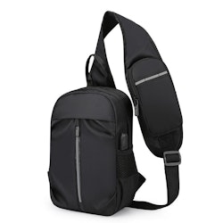 Slingbag Backpack Axelremsväska Oxford Svart