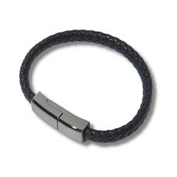 Laddkabel Armband USB 2.0 till Iphone Läder Svart