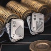 Fidget Spinner Metall Roterande Poker Push Card Ace King Ess Kung