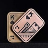 Fidget Spinner Metall Roterande Poker Push Card KK