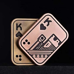 Fidget Spinner Metall Roterande Poker Push Card