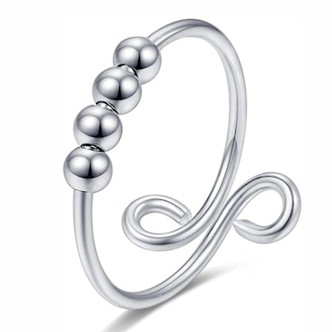 Anti Stress Ring Silver Exklusiv Rostfritt Stål