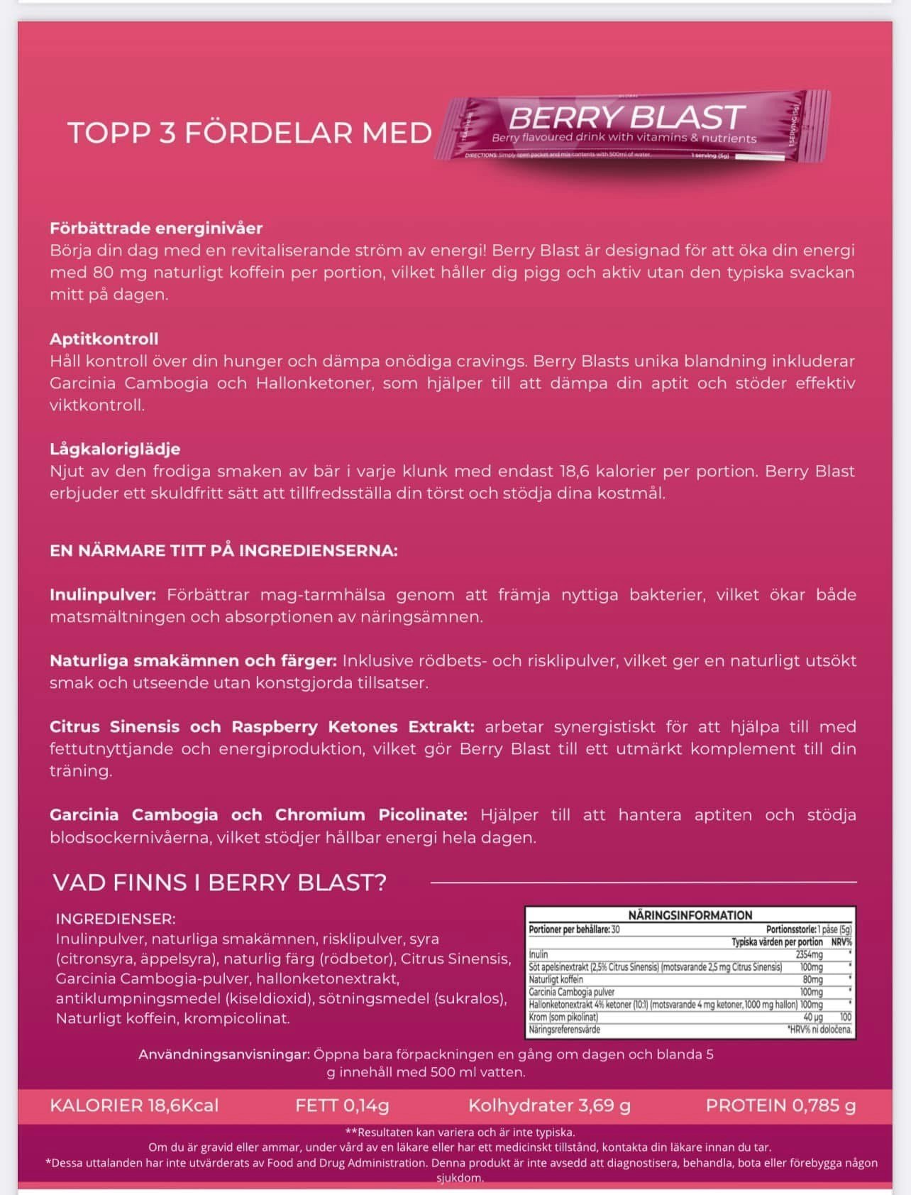 Berry Blast juice en månad