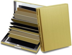 10 Fack XL Design Rostfritt Korthållare för minst 10st kort . Guld