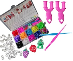 2Pack Loom Bands Kit Förpackning . Totalt ca 1200 delar