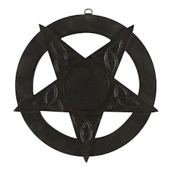 30cm Pentagram m Keltiska detaljer i Trä. Väggprydnad