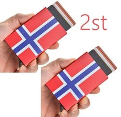 2ST Pop Up Korthållare . Norsk Flagga