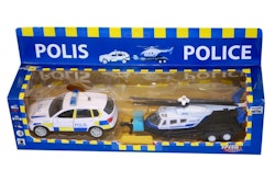 Polisbil Släpvagn o PolisHelikopter . Fr 3år