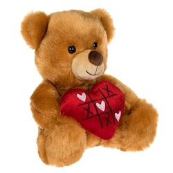 Teddybjörn m Röd SammetsHjärta 24cm ! Alla hjärtans dag