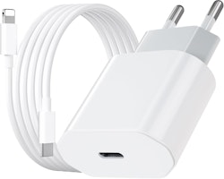 iPhone Snabbladdare USB-C PD 3.0. 20W Strömadapter + Kabel