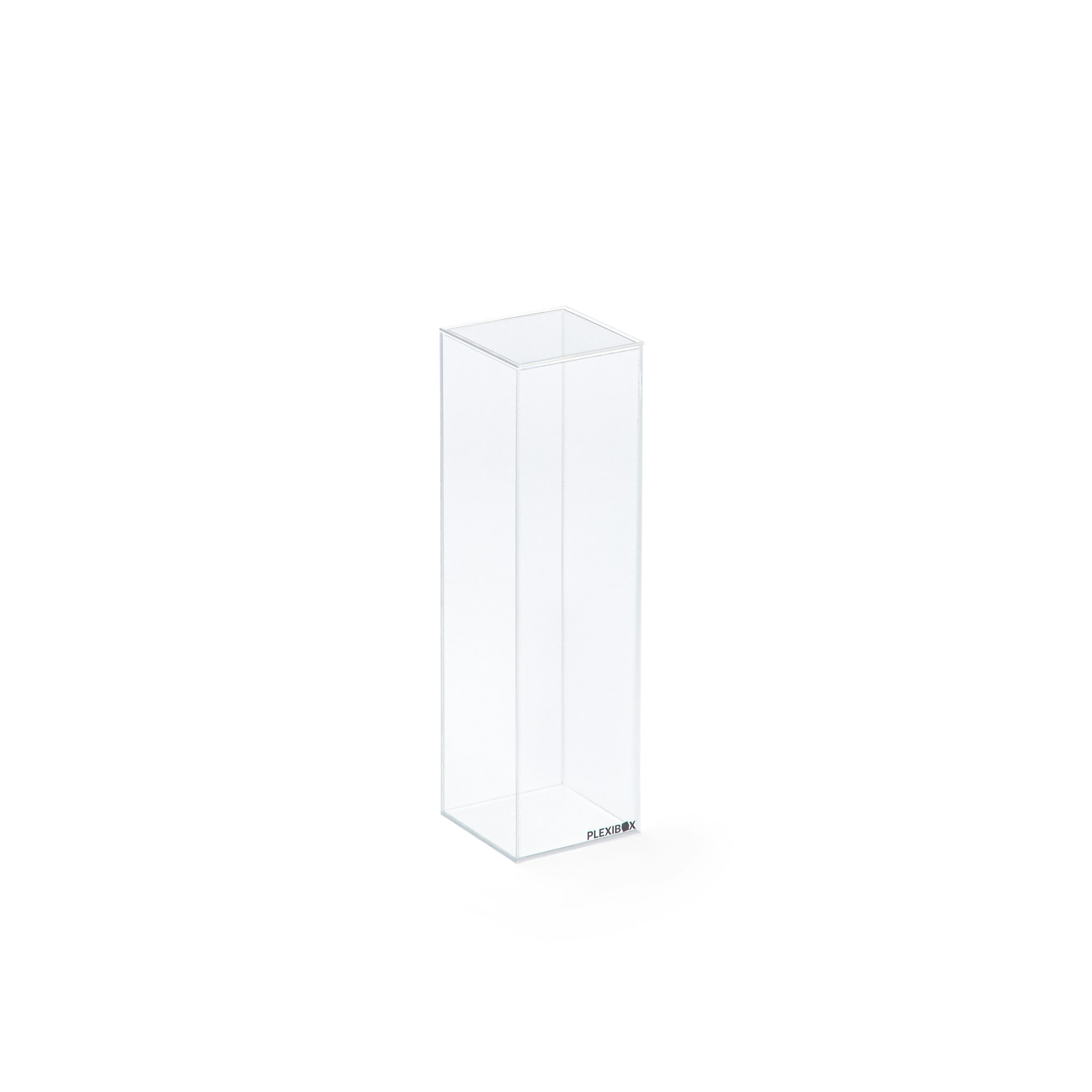 Vinboxen är gjord av akryl (plexiglas). Den kan användas som en inredningsdetalj och förvaring av en fin vinflaska eller annat som man önskar att föreviga i boxen. Måtten är L100xB100H355mm.