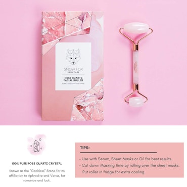 Snow Fox Facial Roller Rose Quarts