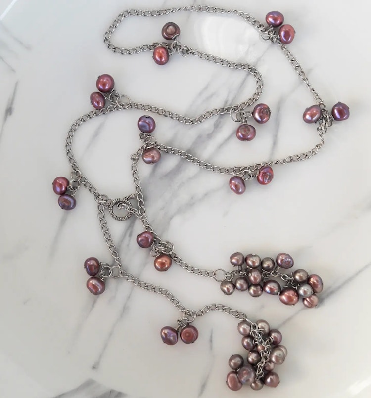 Halsband | Sötvattenspärlor & metall