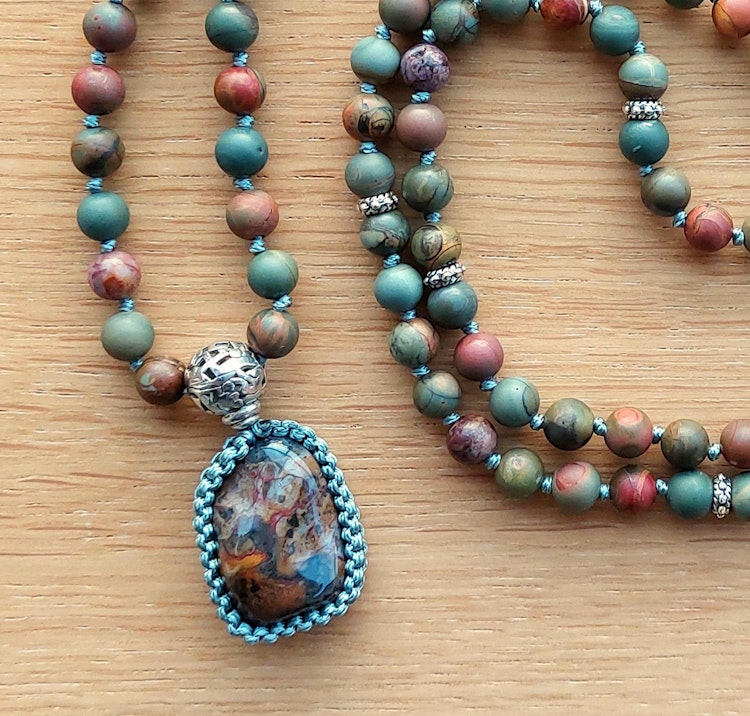 Mala | Picasso & ocean jaspis