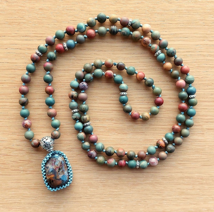 Mala | Picasso & ocean jaspis