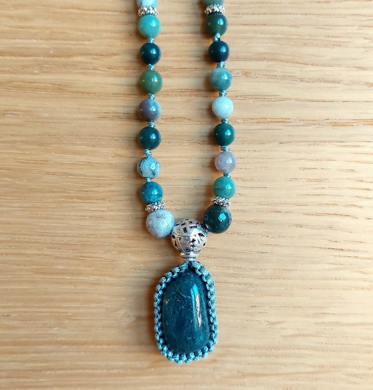 Mala | Indisk agat & mossagat